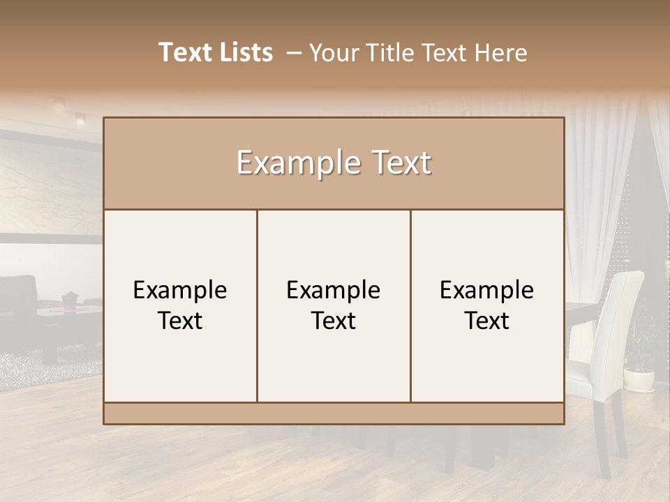 Wooden Black Dining PowerPoint Template