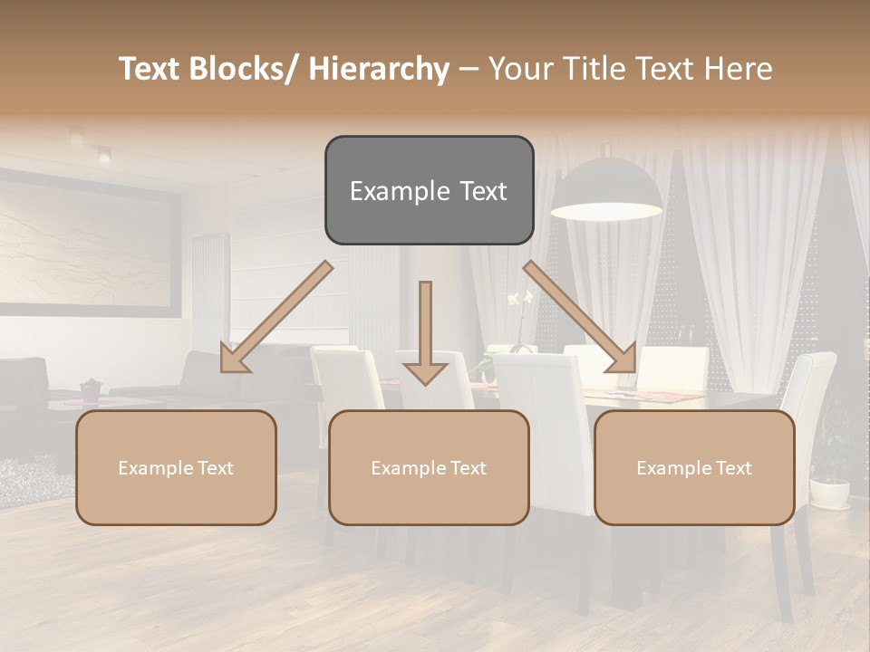 Wooden Black Dining PowerPoint Template