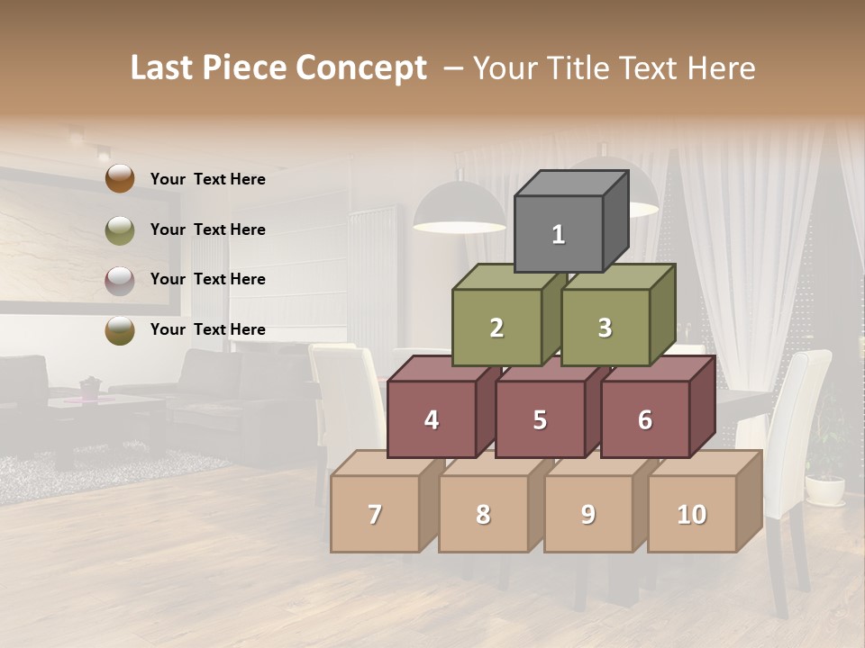 Wooden Black Dining PowerPoint Template