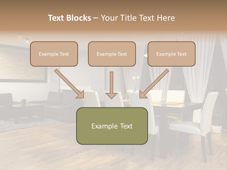Wooden Black Dining PowerPoint Template