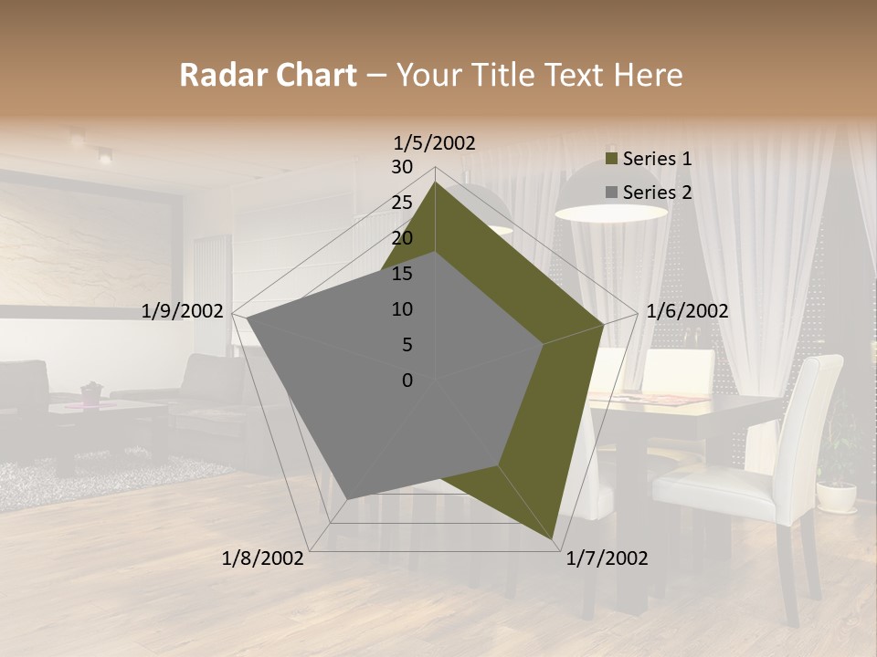Wooden Black Dining PowerPoint Template