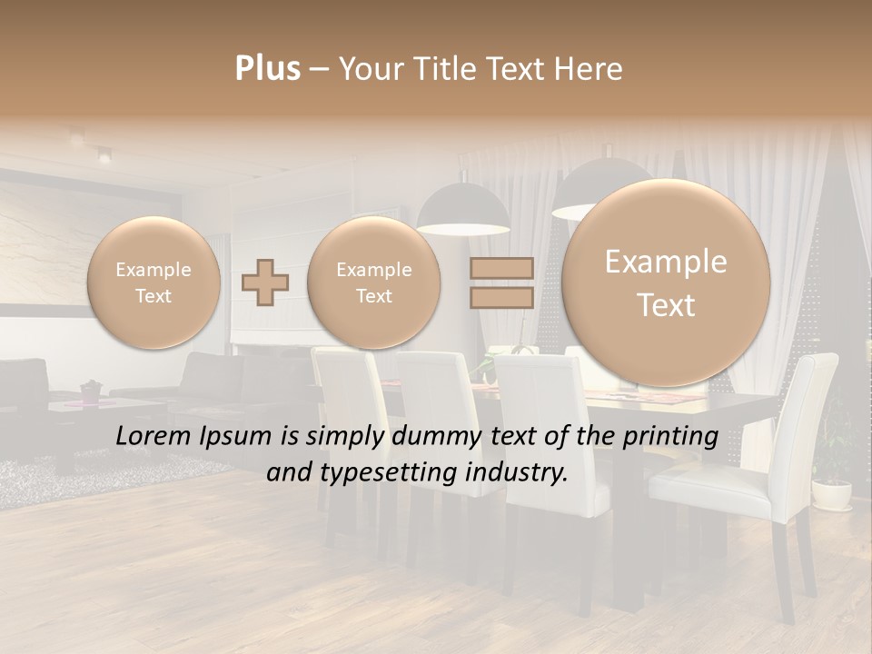 Wooden Black Dining PowerPoint Template