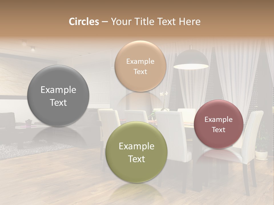 Wooden Black Dining PowerPoint Template