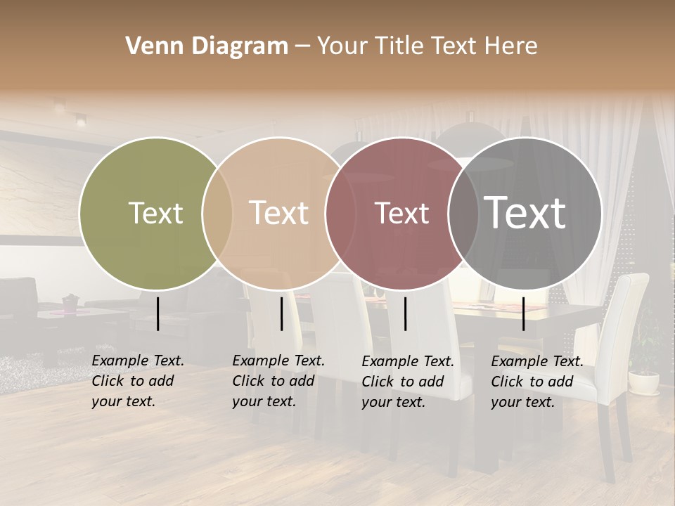 Wooden Black Dining PowerPoint Template