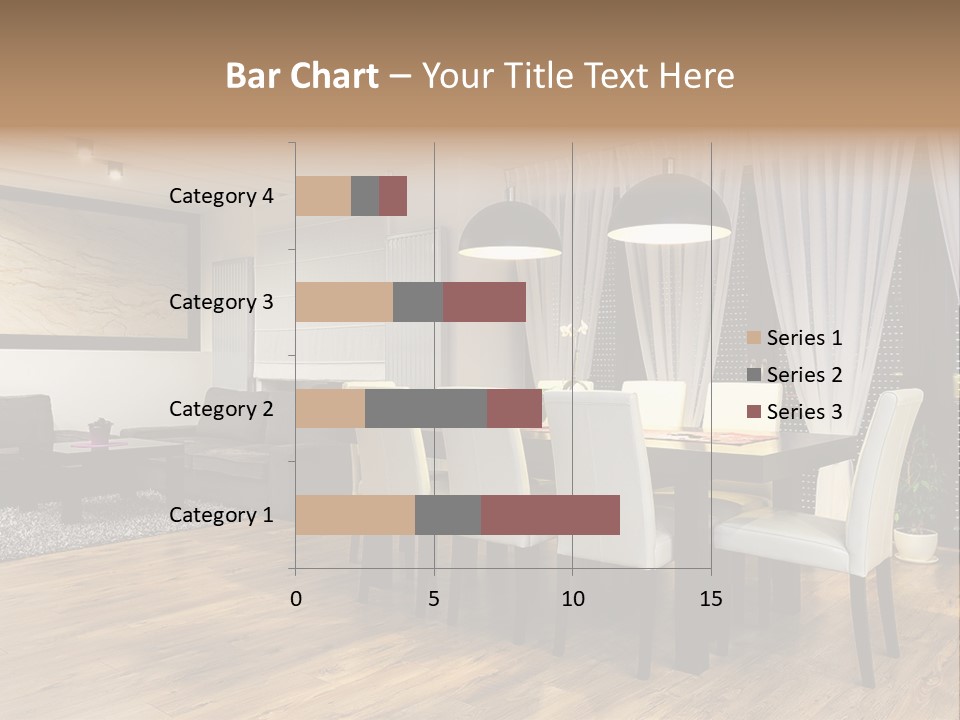 Wooden Black Dining PowerPoint Template