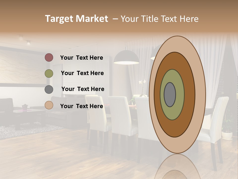 Wooden Black Dining PowerPoint Template