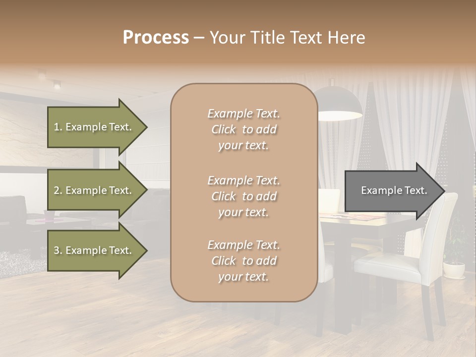 Wooden Black Dining PowerPoint Template