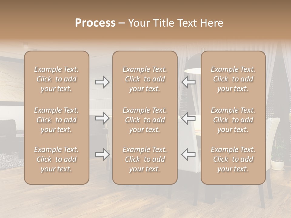 Wooden Black Dining PowerPoint Template