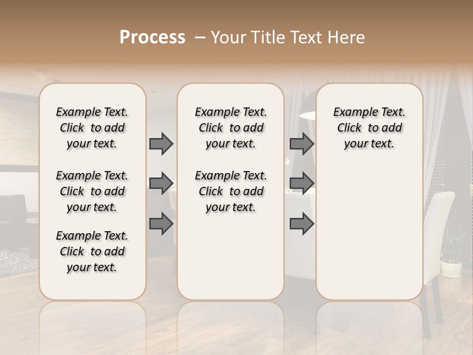 Wooden Black Dining PowerPoint Template