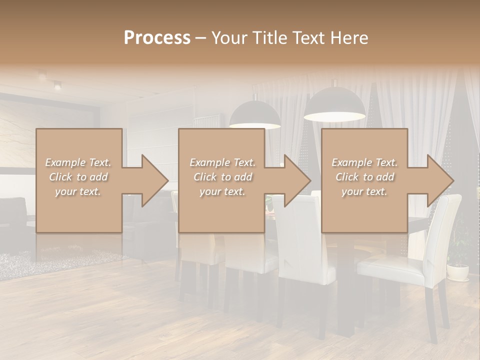 Wooden Black Dining PowerPoint Template