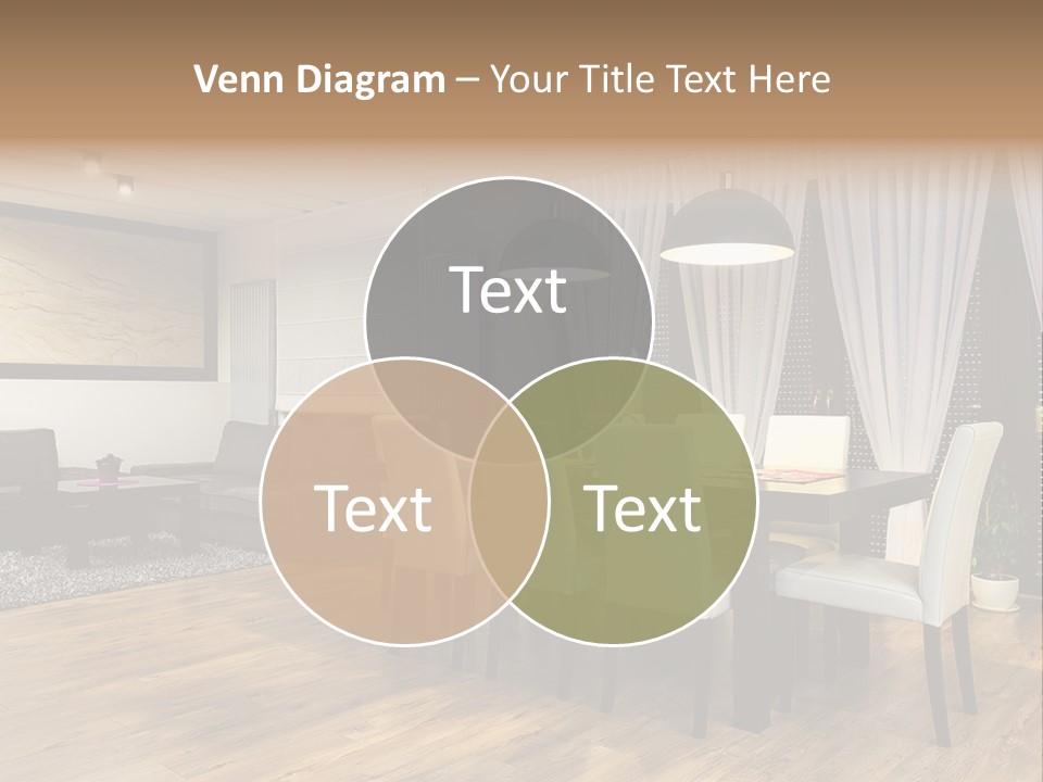 Wooden Black Dining PowerPoint Template