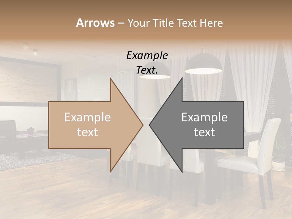 Wooden Black Dining PowerPoint Template
