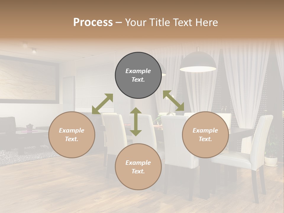Wooden Black Dining PowerPoint Template