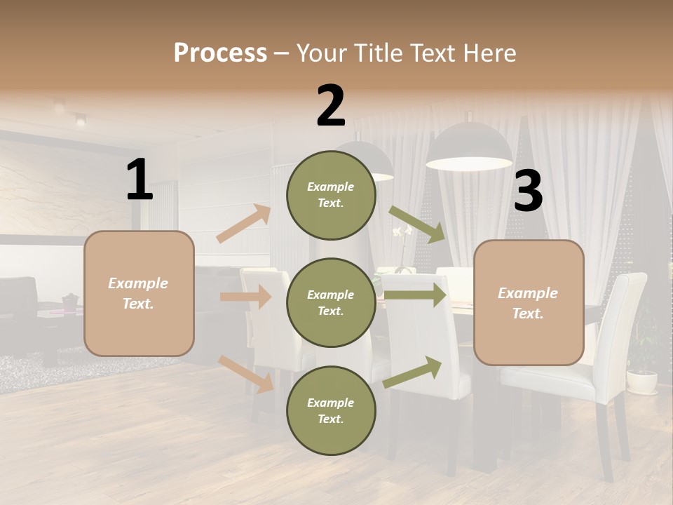 Wooden Black Dining PowerPoint Template