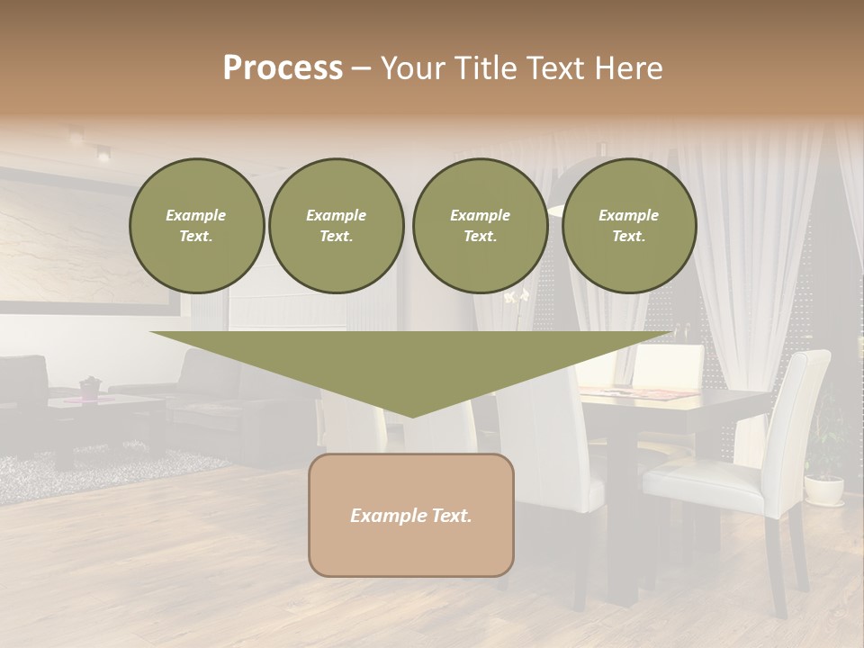 Wooden Black Dining PowerPoint Template