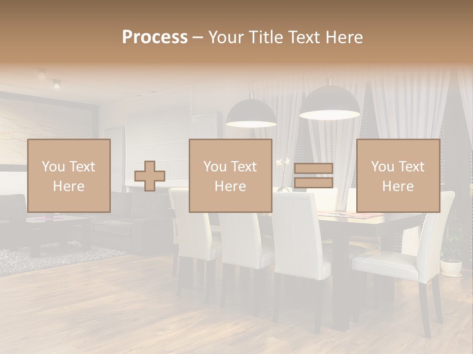 Wooden Black Dining PowerPoint Template