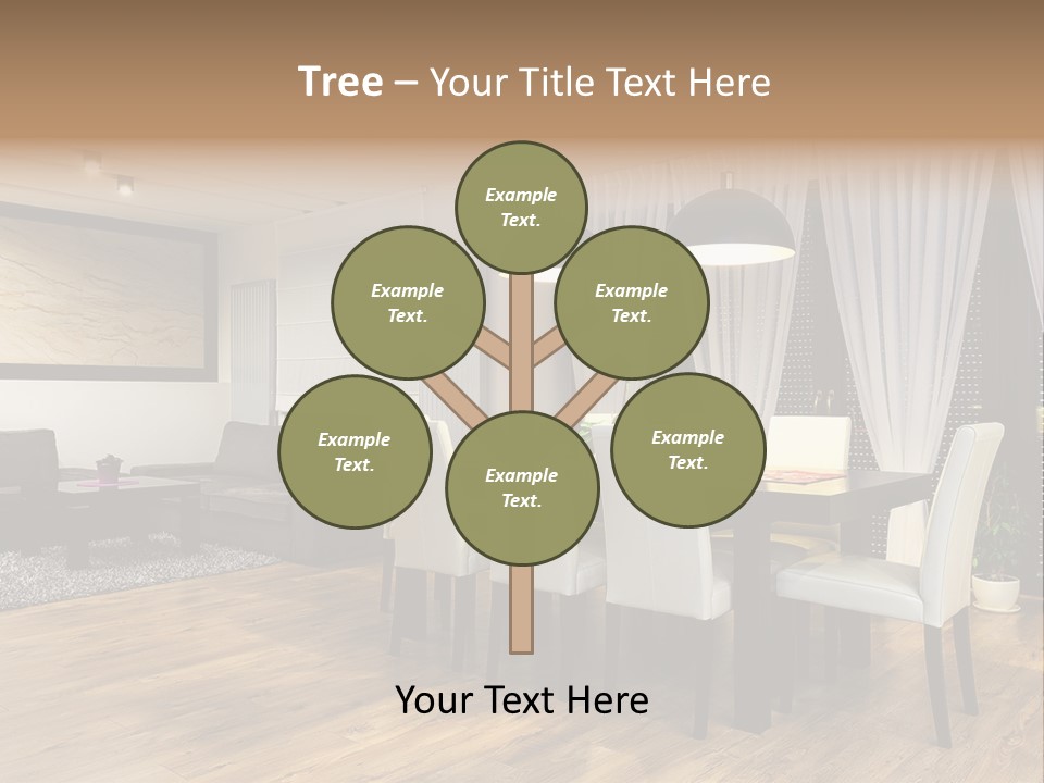 Wooden Black Dining PowerPoint Template