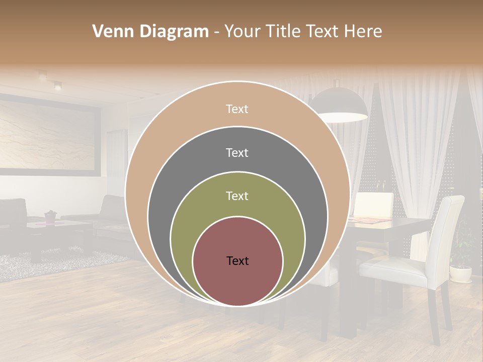 Wooden Black Dining PowerPoint Template
