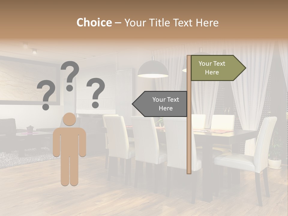 Wooden Black Dining PowerPoint Template