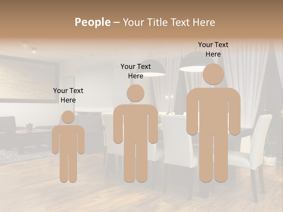 Wooden Black Dining PowerPoint Template