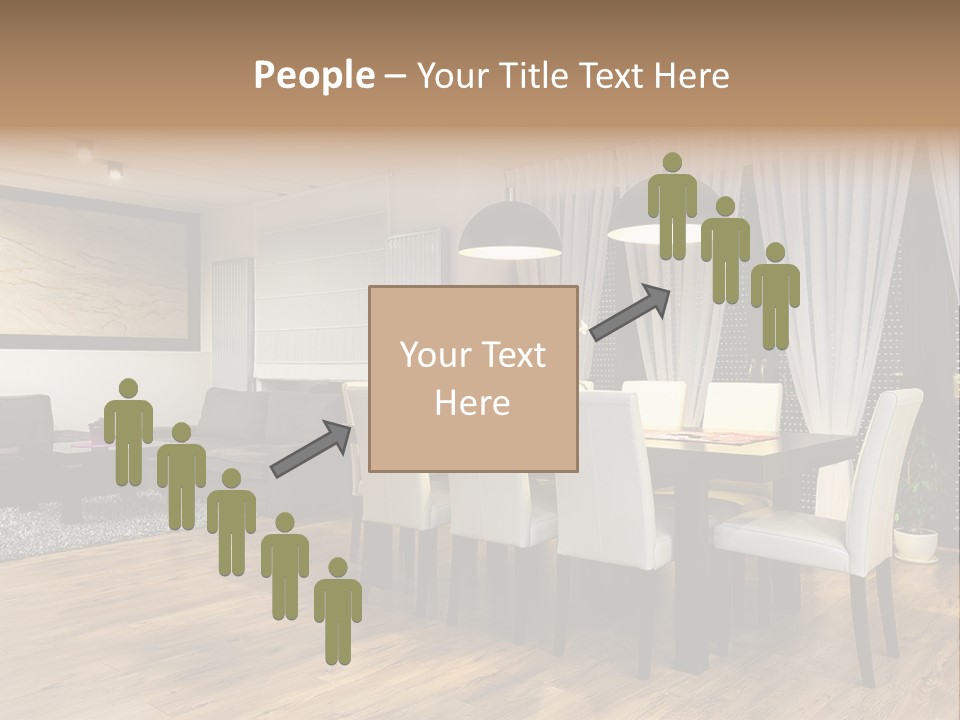 Wooden Black Dining PowerPoint Template