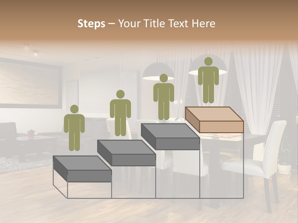 Wooden Black Dining PowerPoint Template