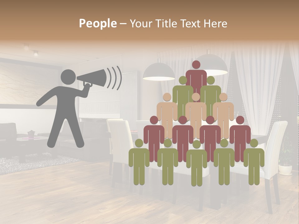 Wooden Black Dining PowerPoint Template