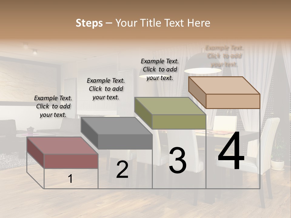 Wooden Black Dining PowerPoint Template