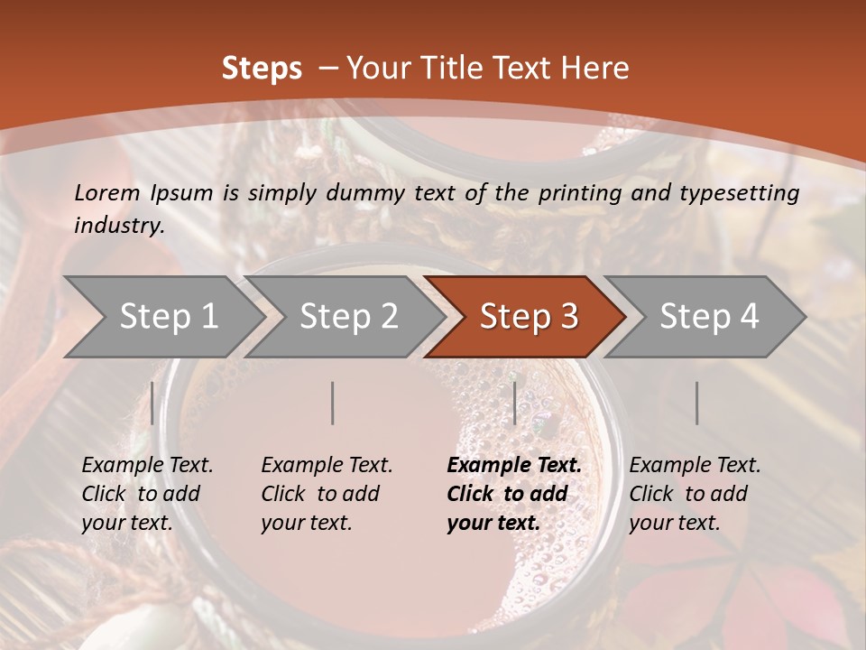 Metal Natural Hot Drink PowerPoint Template