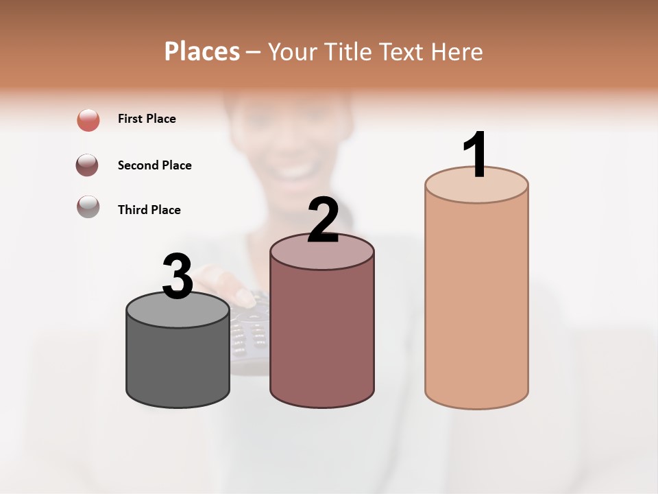 Woman Sitting Lounge PowerPoint Template