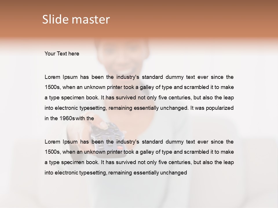 Woman Sitting Lounge PowerPoint Template