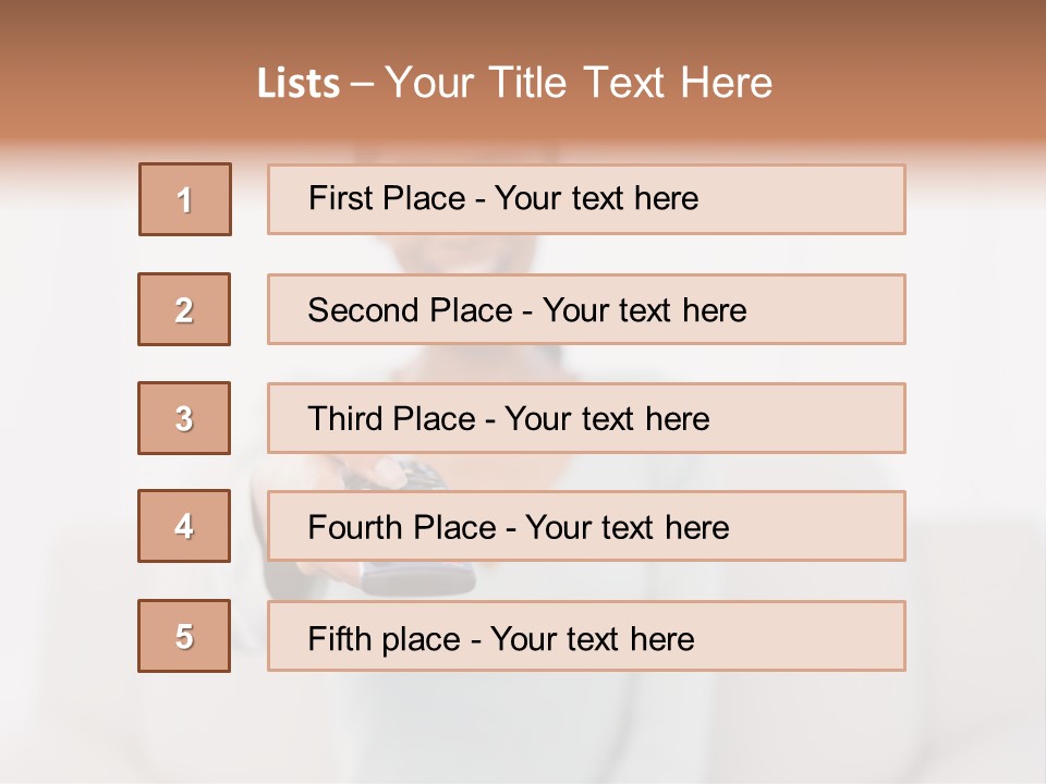 Woman Sitting Lounge PowerPoint Template