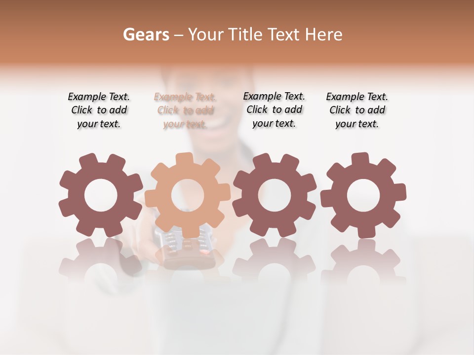 Woman Sitting Lounge PowerPoint Template