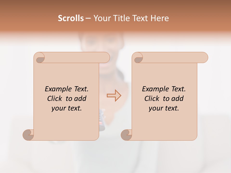 Woman Sitting Lounge PowerPoint Template