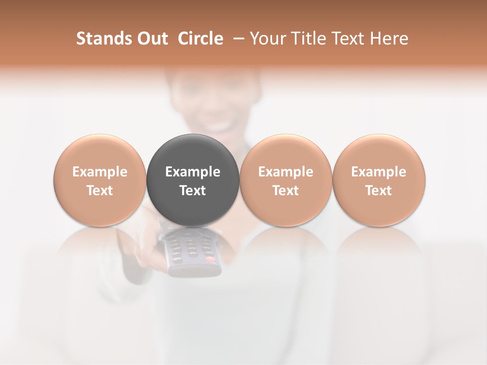 Woman Sitting Lounge PowerPoint Template