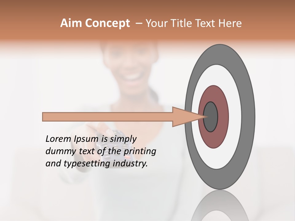 Woman Sitting Lounge PowerPoint Template