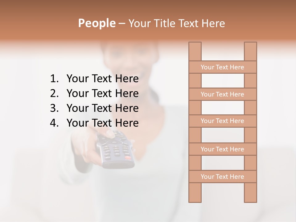 Woman Sitting Lounge PowerPoint Template