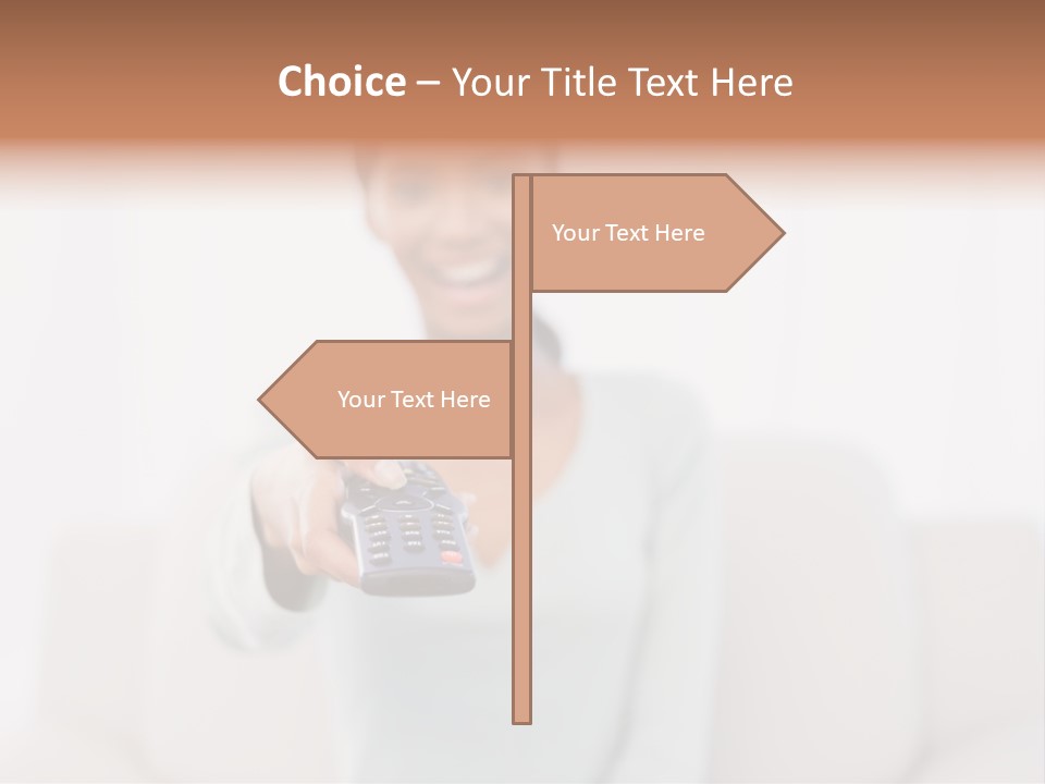 Woman Sitting Lounge PowerPoint Template