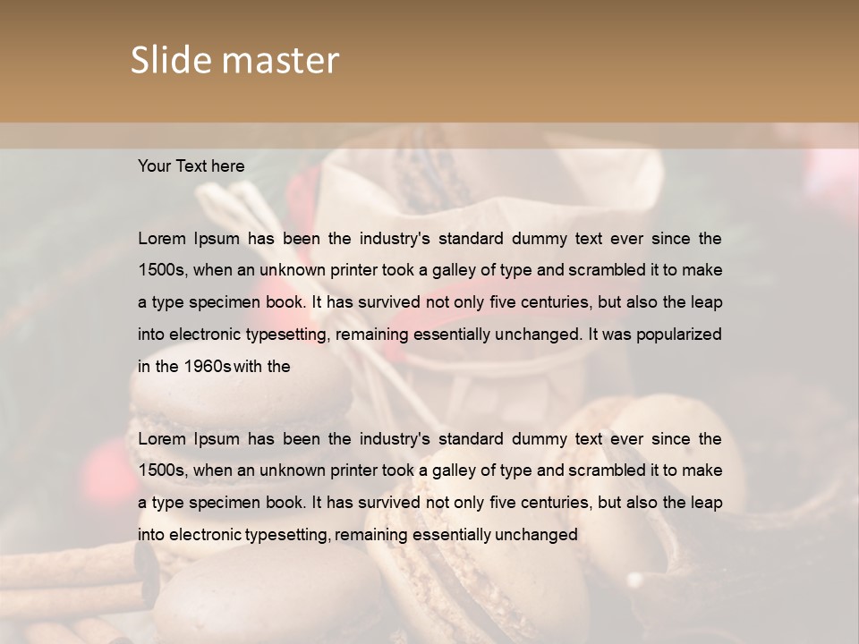Macaroons Christmas Spices Advent PowerPoint Template