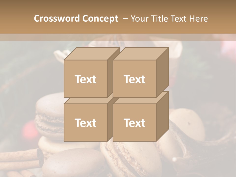 Macaroons Christmas Spices Advent PowerPoint Template