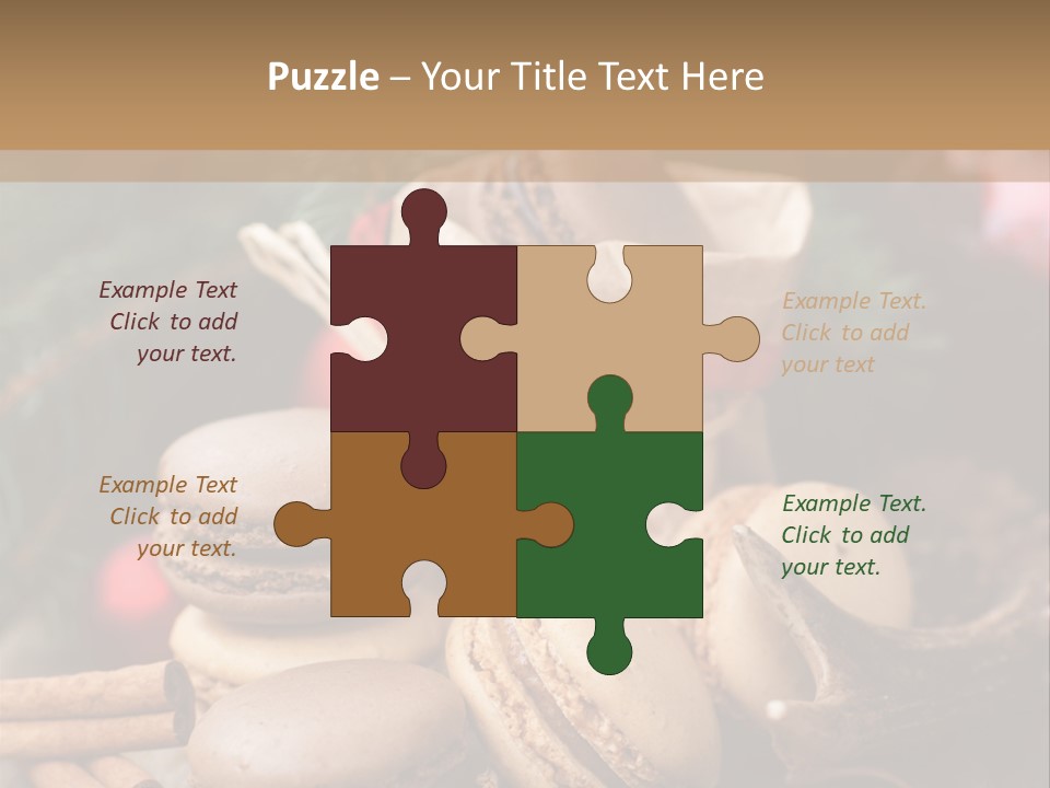 Macaroons Christmas Spices Advent PowerPoint Template