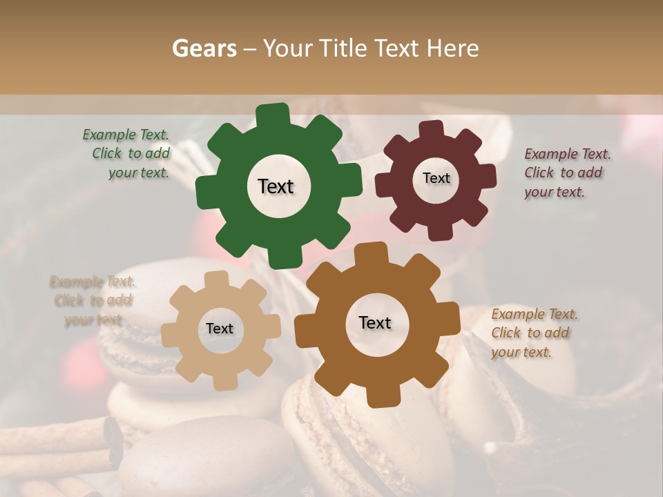 Macaroons Christmas Spices Advent PowerPoint Template