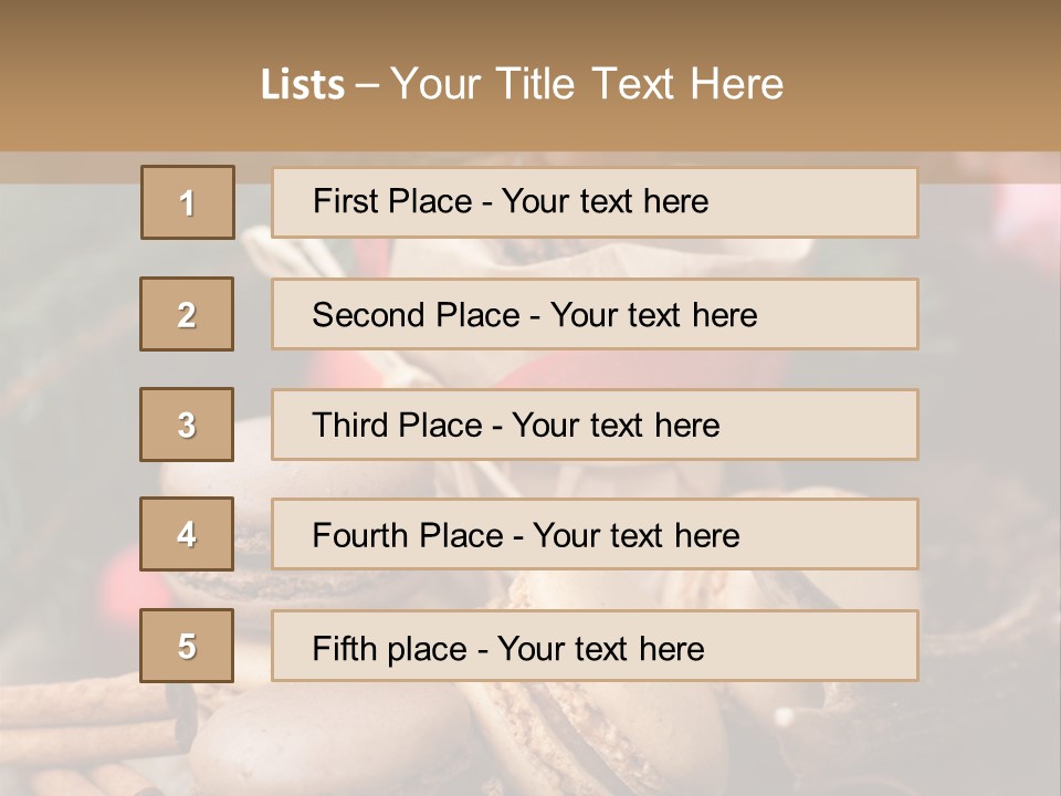 Macaroons Christmas Spices Advent PowerPoint Template