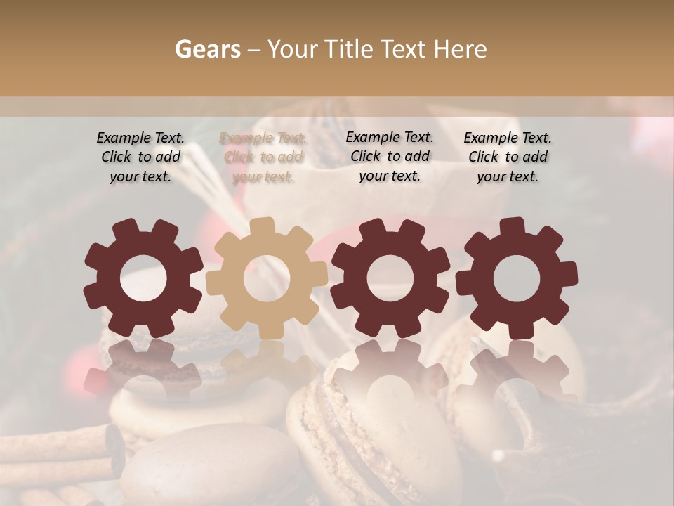 Macaroons Christmas Spices Advent PowerPoint Template