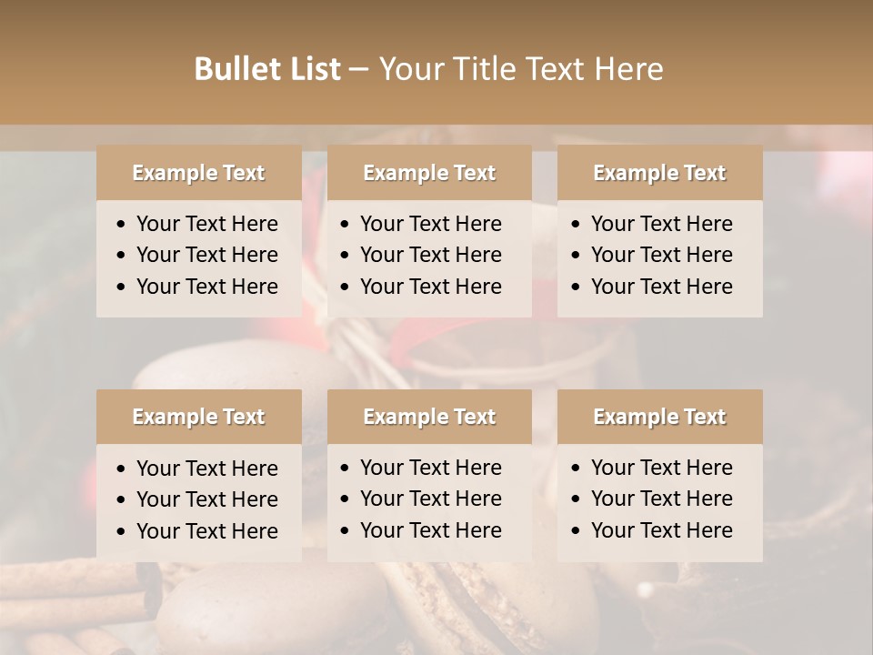 Macaroons Christmas Spices Advent PowerPoint Template