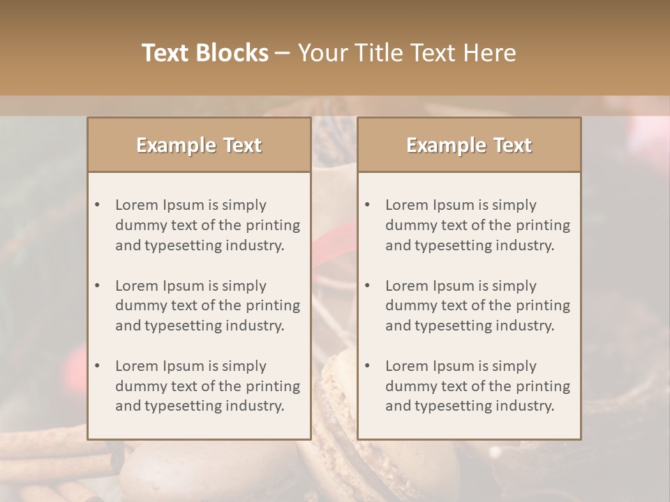Macaroons Christmas Spices Advent PowerPoint Template