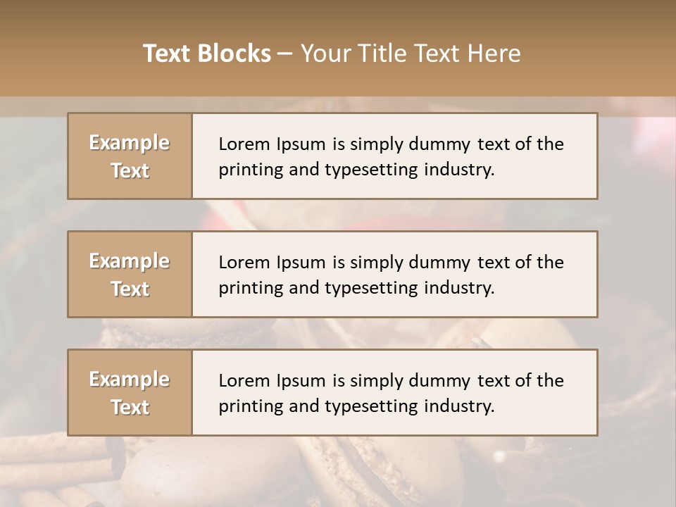 Macaroons Christmas Spices Advent PowerPoint Template