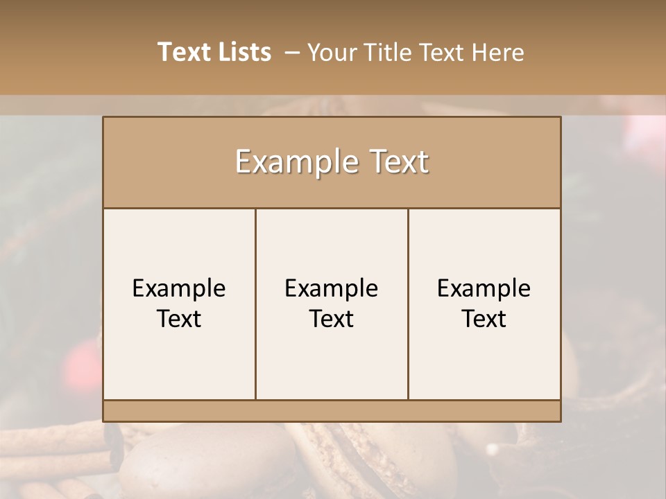 Macaroons Christmas Spices Advent PowerPoint Template