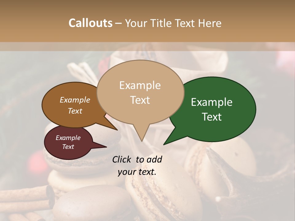 Macaroons Christmas Spices Advent PowerPoint Template