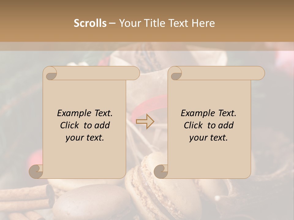 Macaroons Christmas Spices Advent PowerPoint Template